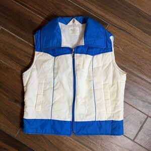 Vintage 70s/80s Montgomery Ward Colorblock Puffer Vest 15/16